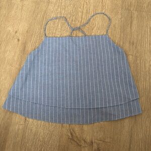 Superdown Blue and White Striped Top